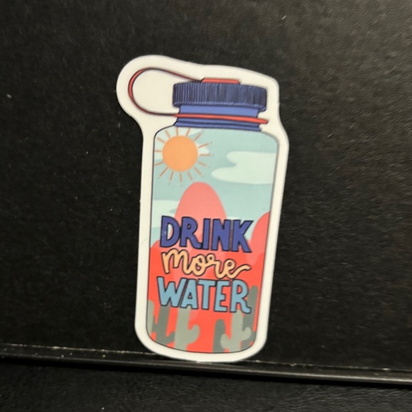 DRINK MORE WATER DESERT WATER BOTTLE STICKER - Picture 1 of 1